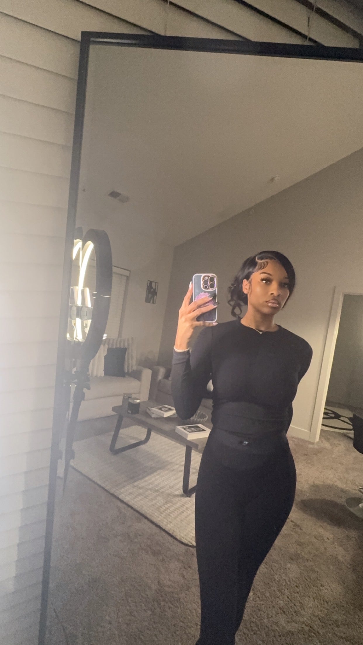 Black 2 piece athletic sets
