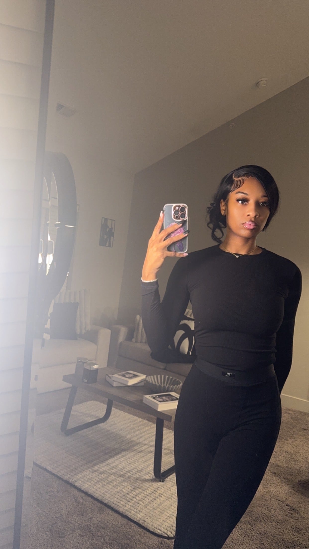 Black 2 piece athletic sets