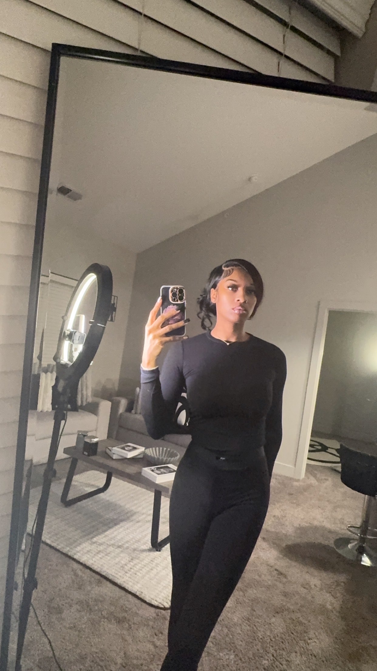 Black 2 piece athletic sets