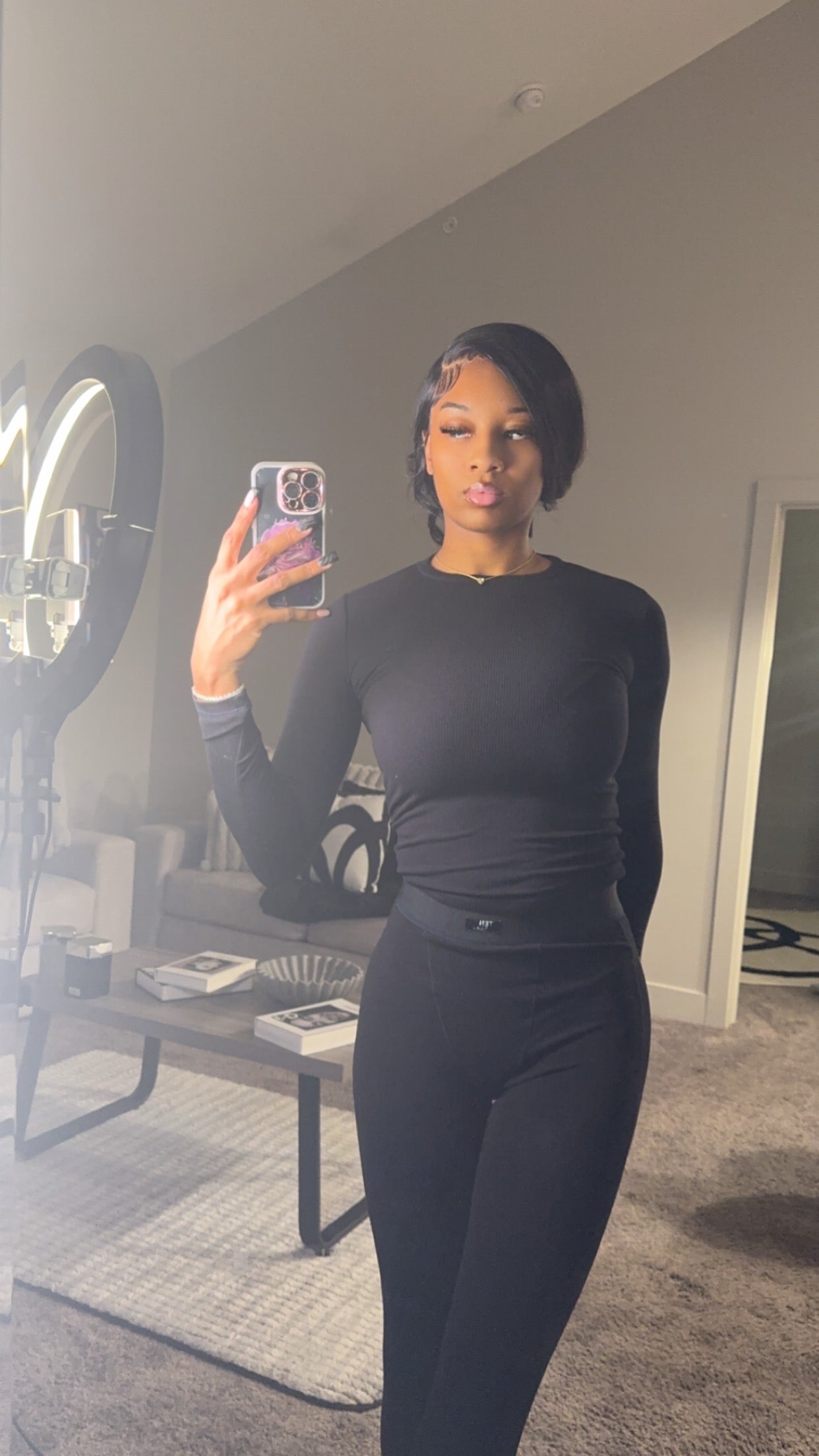 Black 2 piece athletic sets