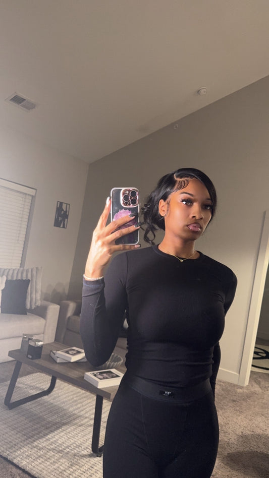 Black 2 piece athletic sets
