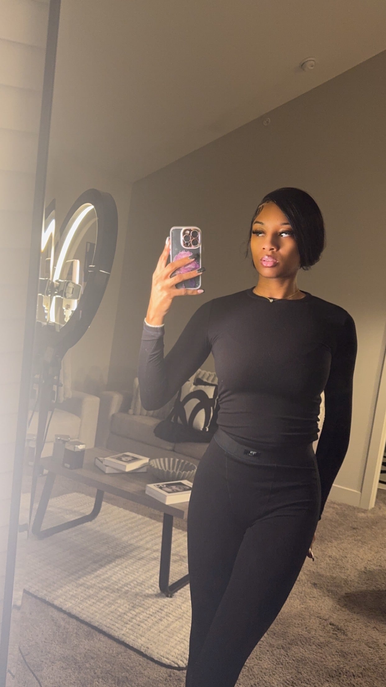 Black 2 piece athletic sets